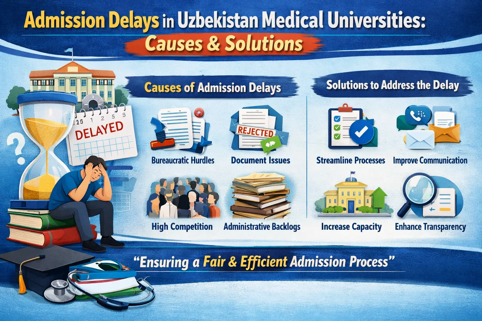 Admission Delays in Uzbekistan Medical Universities: Causes & Solutions (2026 Guide)
